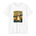 Visitors UFO spaceship graphic T-Shirt | retro alien abduction art