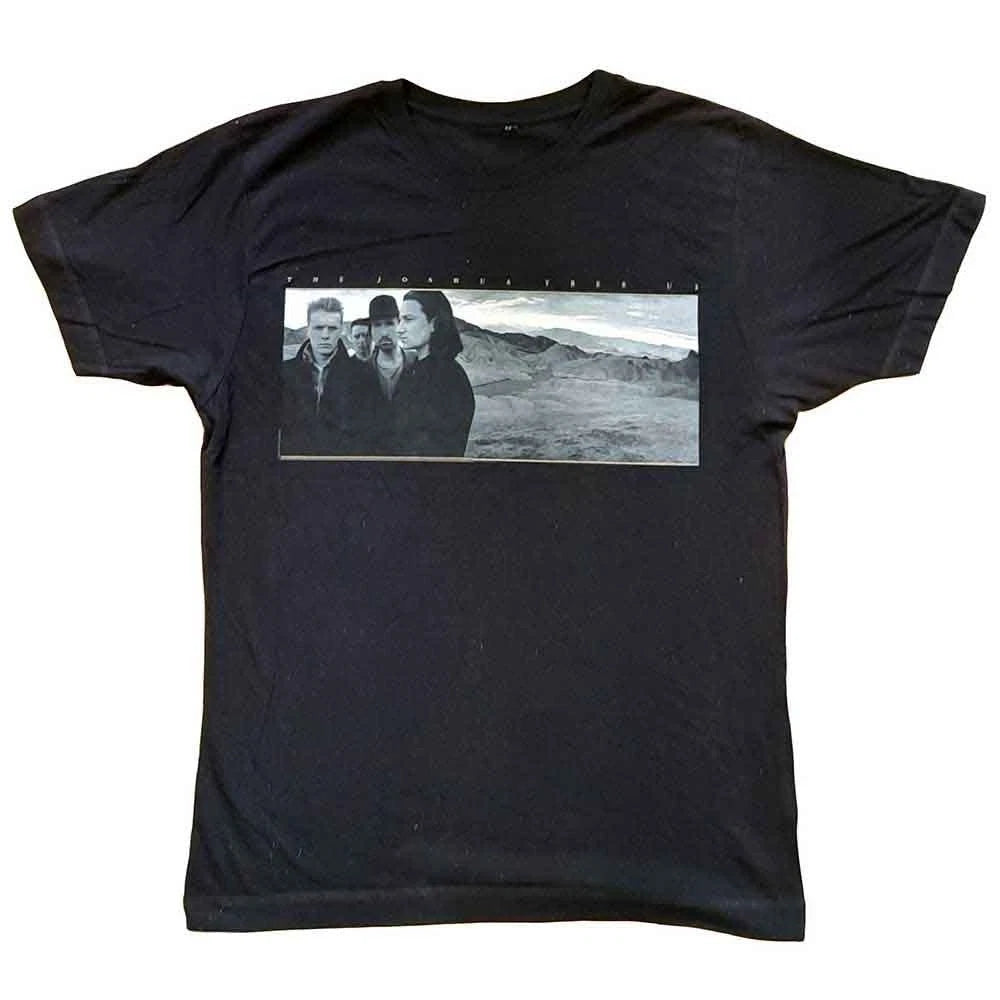 Official U2 Joshua Tree 2017 European Tour Mens Black T Shirt U2 Classic Tee