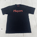 Players Shirt Mens Small Black Graphic Tee Double Sided Streetwear Crewneck