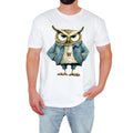 Owl Mens T-Shirt Stylish Bird Lover Funny Cute Cartoon Animal Lover Gift