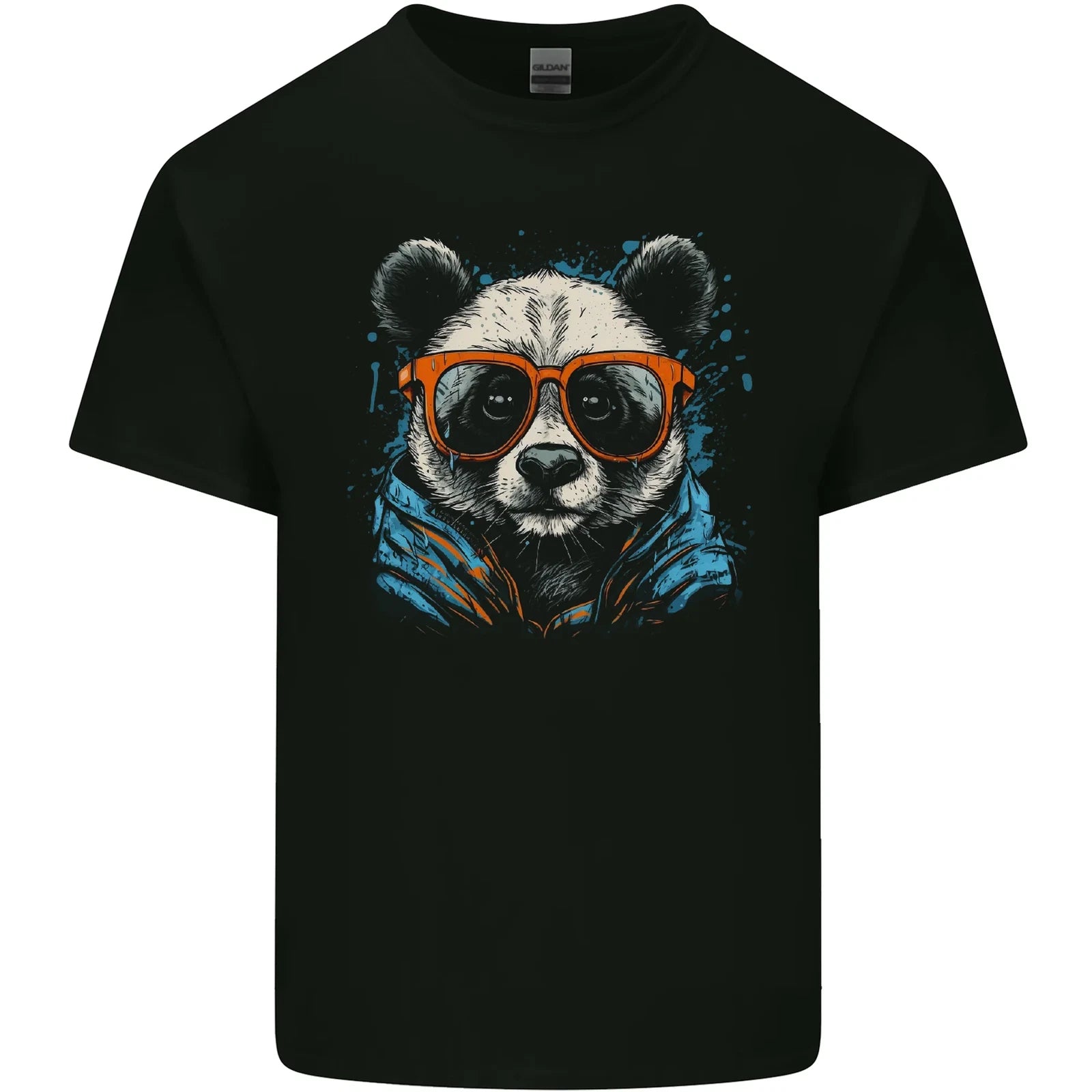 A Cool Panda Wearing Glasses Mens Cotton T-Shirt Tee Top