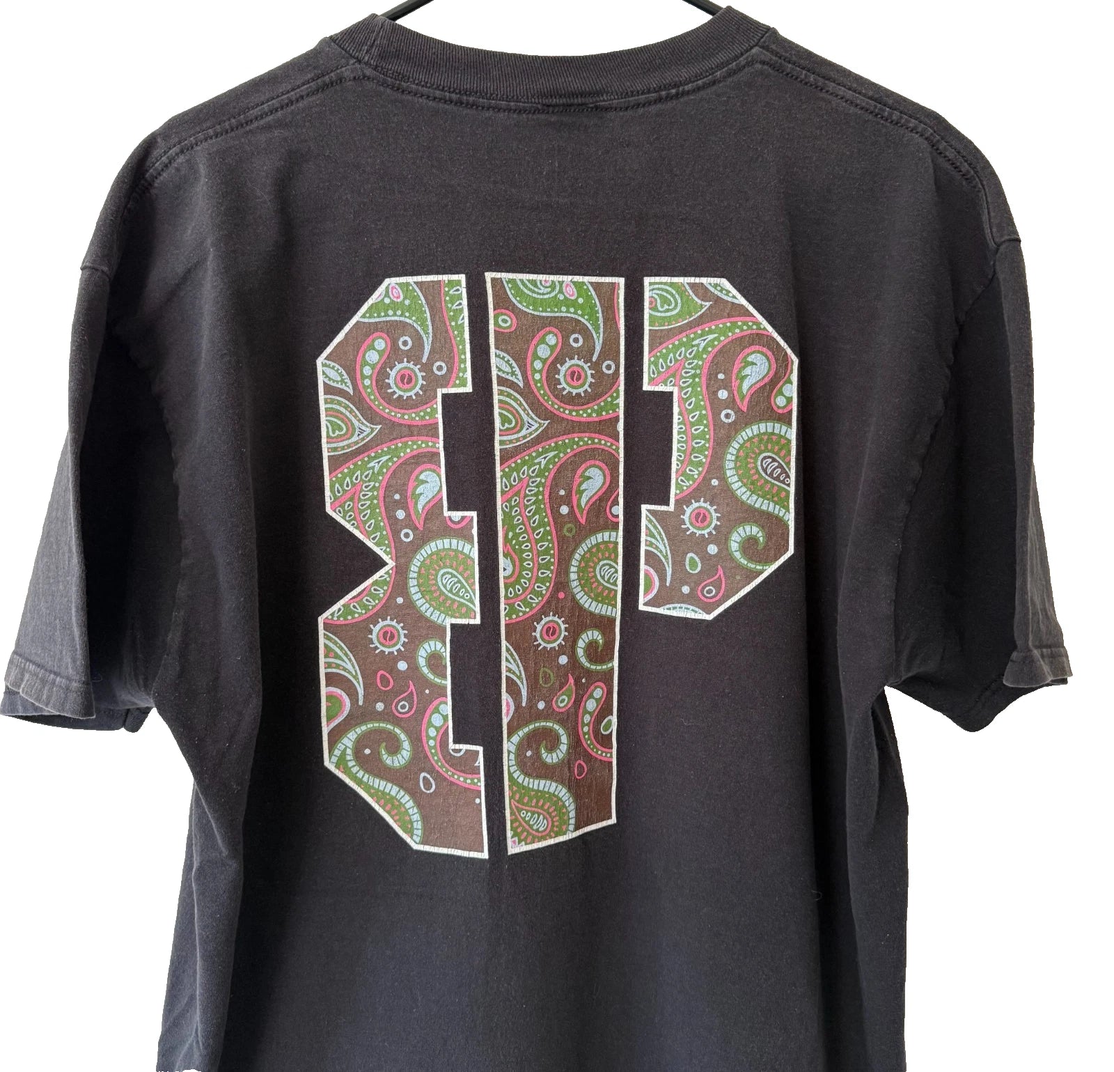 Brooklyn Projects Paisley Back Graphic Tee Black Shirt Mens XL Made in USA Skate