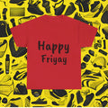 Happy Friyay Unisex Cotton T-shirt, Fun Weekend Shirt, Casual Style, Simple fun