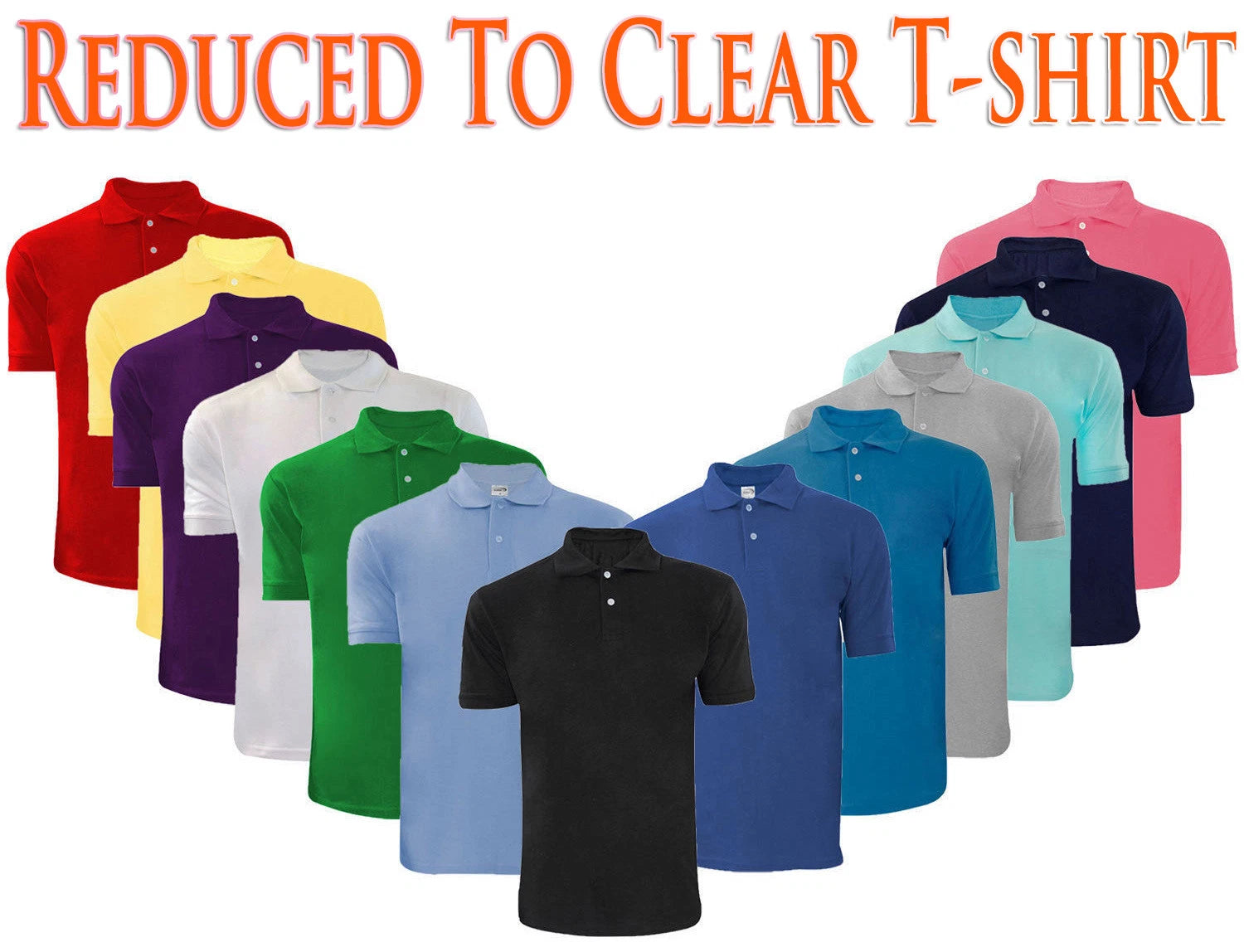 Men Plain Polo Shirt Pique T Shirts Cotton Short Sleeve Casual Work S-2XL Lot