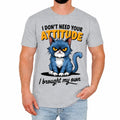 Sassy Cat Mens T-Shirt I Brought My Own Attitude Cute Cartoon Funny Gift