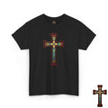 Stained Glass Cross T-Shirt, Catholic Religion Faith Tee, Jesus Christ Shirt