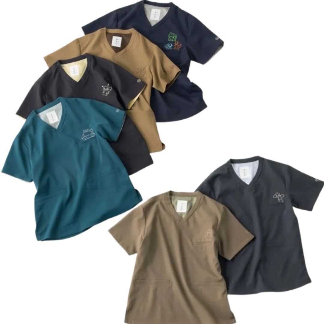 Classico x Pocket Monster Medical Wear Scrub Top 6 Colors Size XXS~XL T-Shirt