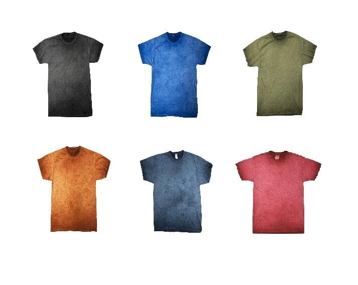 Colortone Oil Wash T-Shirts Multi-Color Adult S-3XL 100% Cotton Short Sleeve