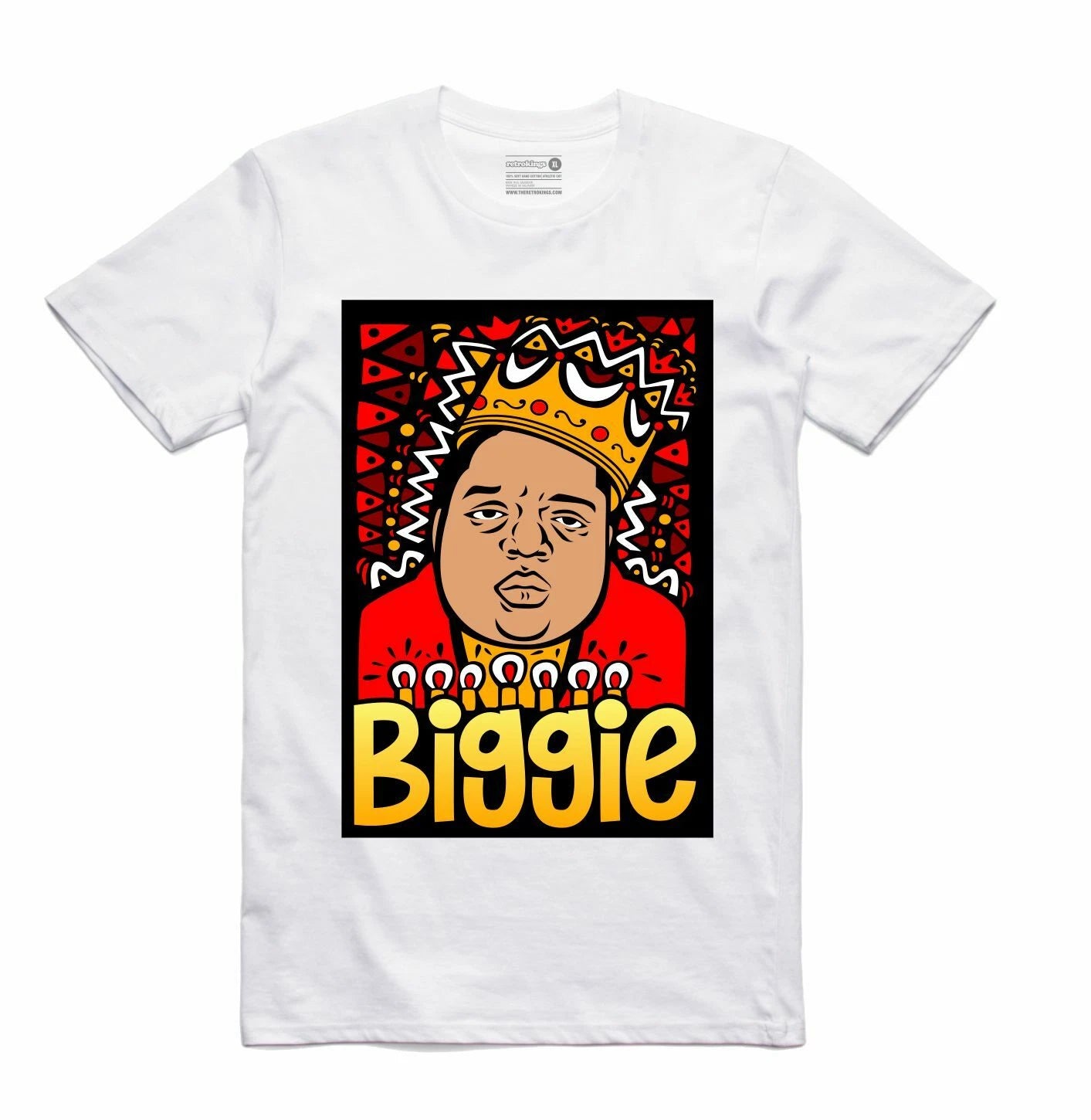 NEW Streetwear on Demand RAP ICON CANDLES WHITE Tee Shirt SMALL-3XLARGE