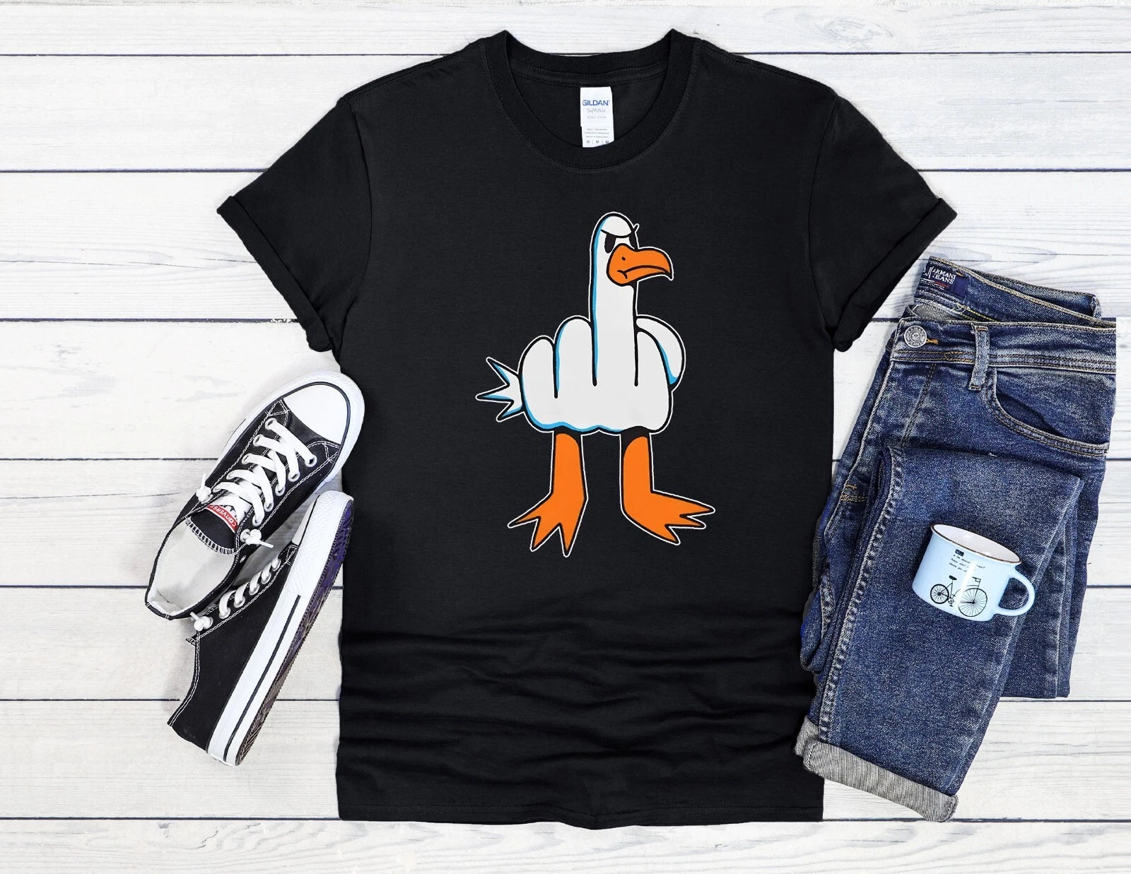 Middle Finger Angry Goose Cool Men Women Unisex T Shirt Hoodie Baseball 3840