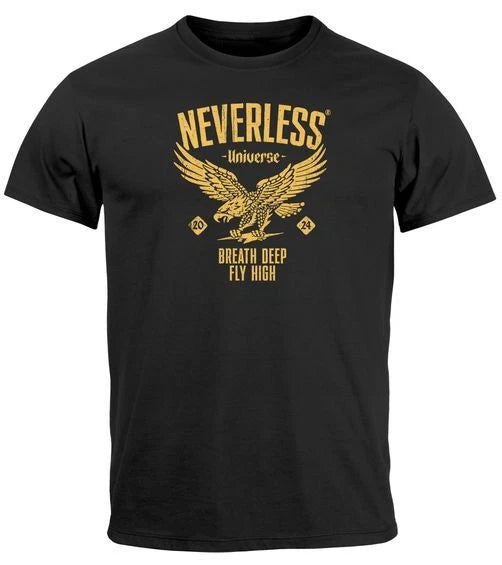 Mens T-Shirt Eagle Eagle Print Retro Print Men Fashion Vintage Design