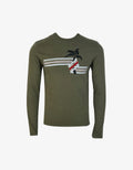 New Prada Linea Rossa Green Long Sleeve T-Shirt