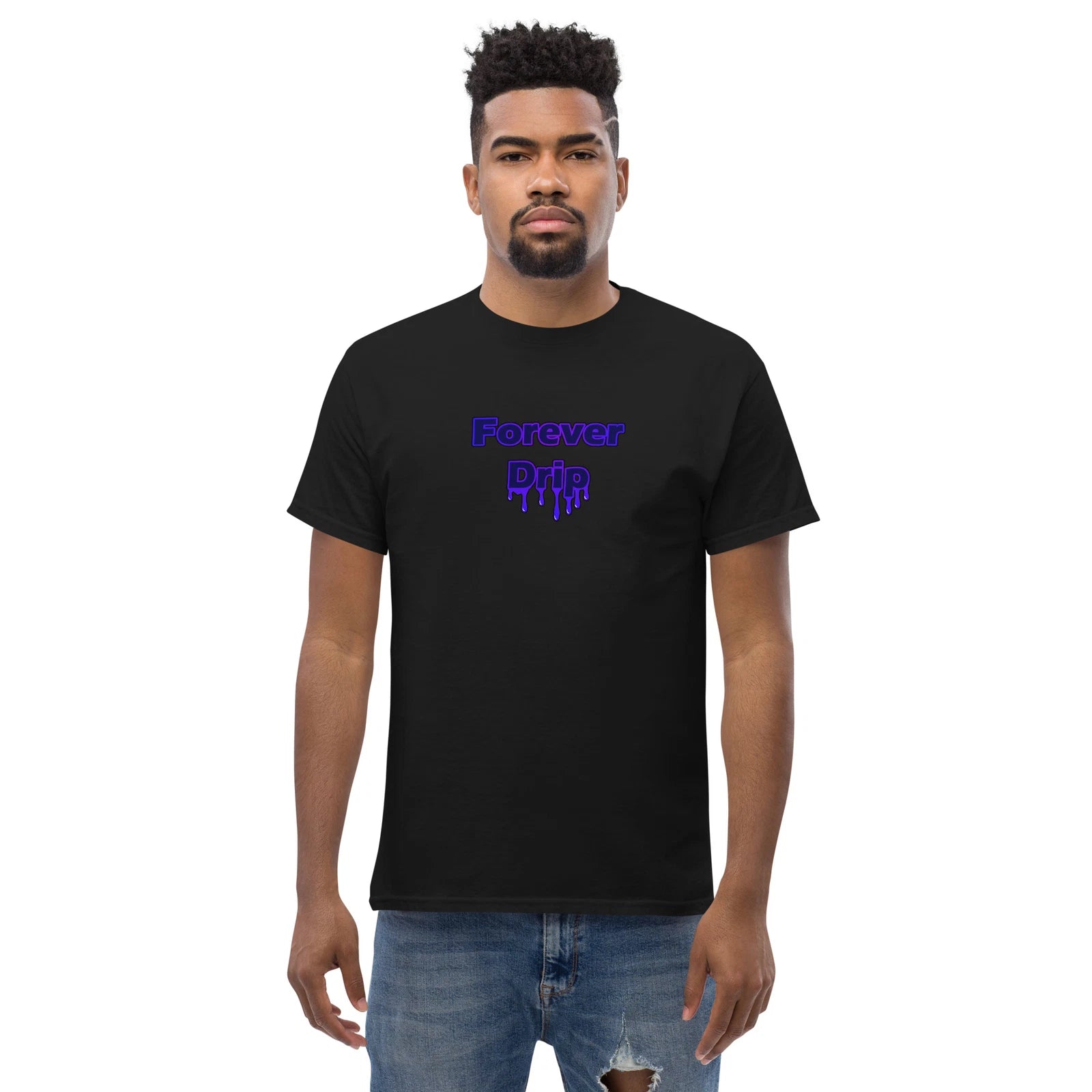 Forever Drip Blue Purple Style Text classic tee