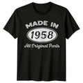 Made In 1958 Mens T Shirt 68th Birthday Gift All Original Parts Vintage
