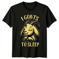 Funny Goat Pun I Goats To Sleep Graphic T-Shirt Lazy Animal Tee