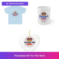 Custom Pet Birthday Gift Set Shirt Mug Ornament Personalized Name Bundle