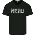 Nerd Word Art Geek Mens V-Neck Cotton T-Shirt