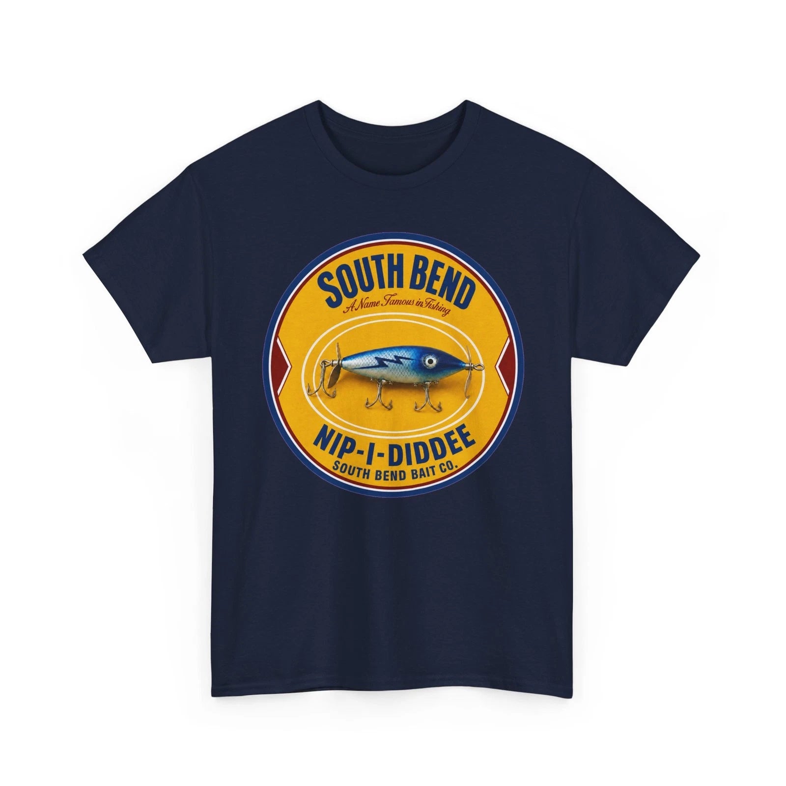 South Bend Nip-I-Diddee Lightning Bolt Vtg Fishing Lure Tackle Collector T-Shirt