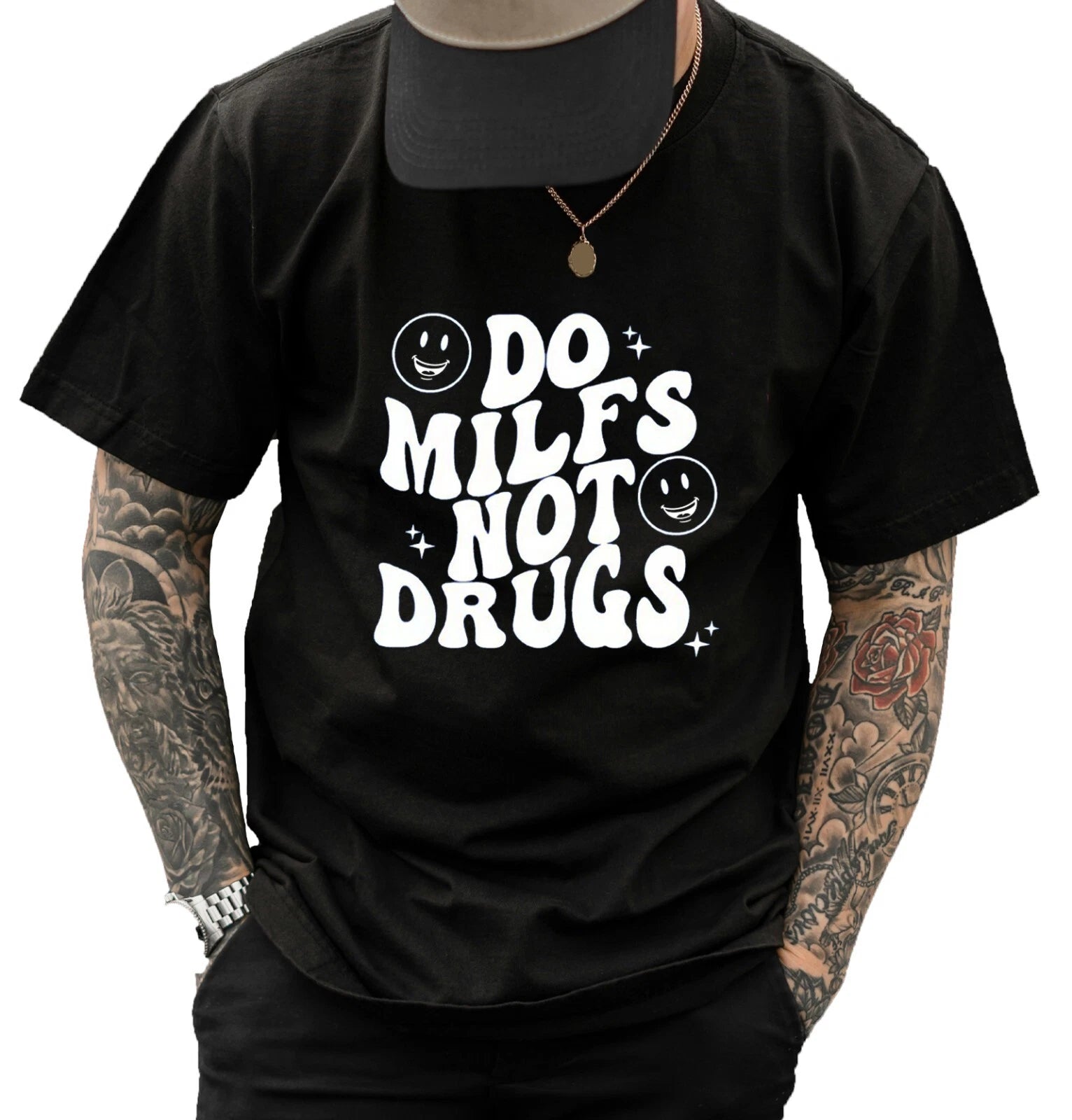 Unisex Slim Fit T-Shirt - Do Milfs Not Drugs Original Summer Crewneck Slim Fit