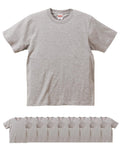 United Athle 5942-01 6.2oz Premium T-Shirts Set of 10 Men's (Mixed Gray, L)