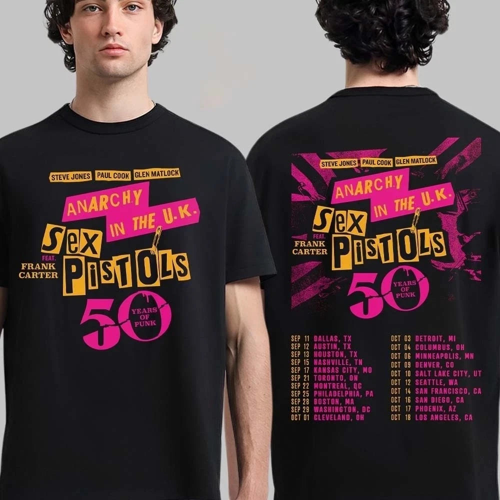 Sex Pistols Anarchy in the UK 50 Years Punk 2026 Tour Shirt