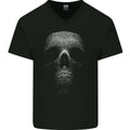 Skull Made of Circles Mens V-Neck Cotton T-Shirt