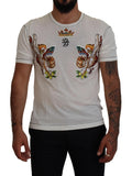 DOLCE & GABBANA T-Shirt White Printed Short Sleeves Men Top IT44/US34/XS 720usd