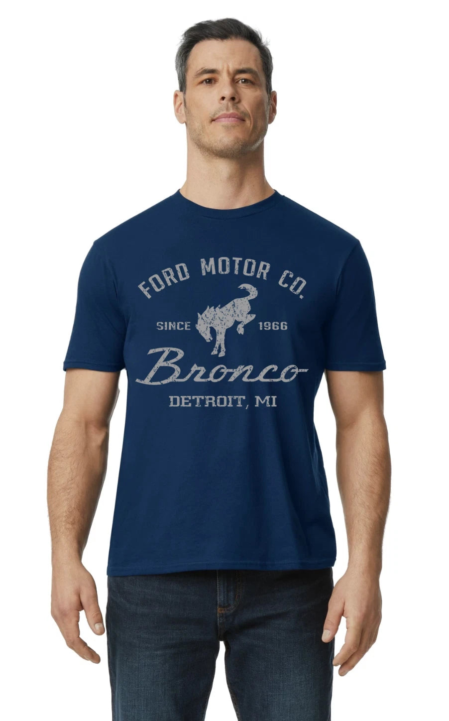 Ford Bronco Ford Lover Mopar Bronco Horse Graphic  Ford Design Navy T-Shirt Gift