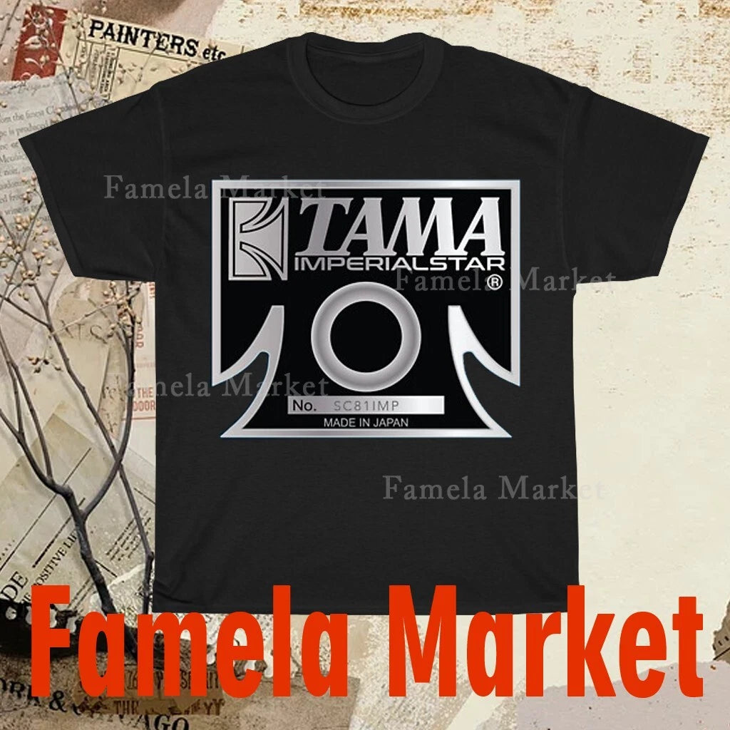TAMA Drums  Black Men's Logo TEE T-Shirt Funny American Size S to 5XL T-Shirt