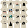 Camping Adult T-Shirt Hiking Nature Lover Mountain Adventure Outdoor Lover Gift