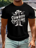 Men's Cowboy Graphic T Shirt Big Tall Western Print Summer Short Sleeve Tee Top
