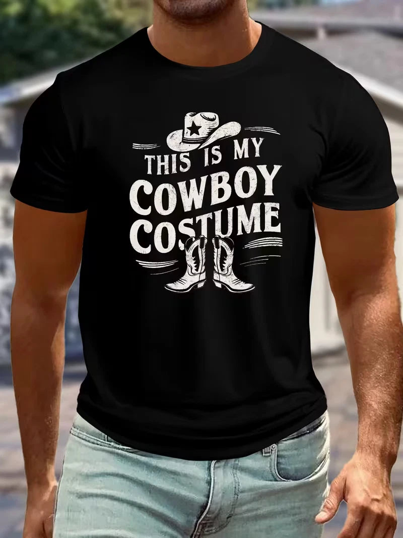 Men's Cowboy Graphic T Shirt Big Tall Western Print Summer Short Sleeve Tee Top