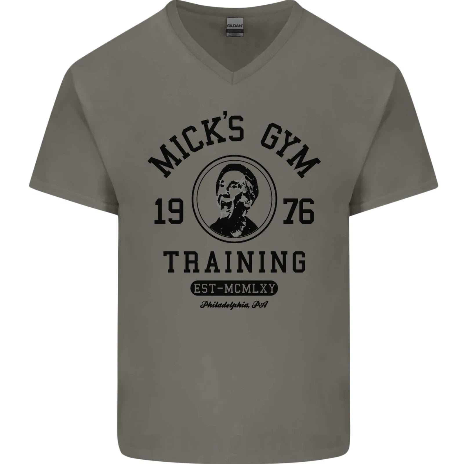 Micks Gym Training Boxing Boxer Box Mens V-Neck Cotton T-Shirt