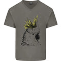 A Cockatoo Bird Mens V-Neck Cotton T-Shirt