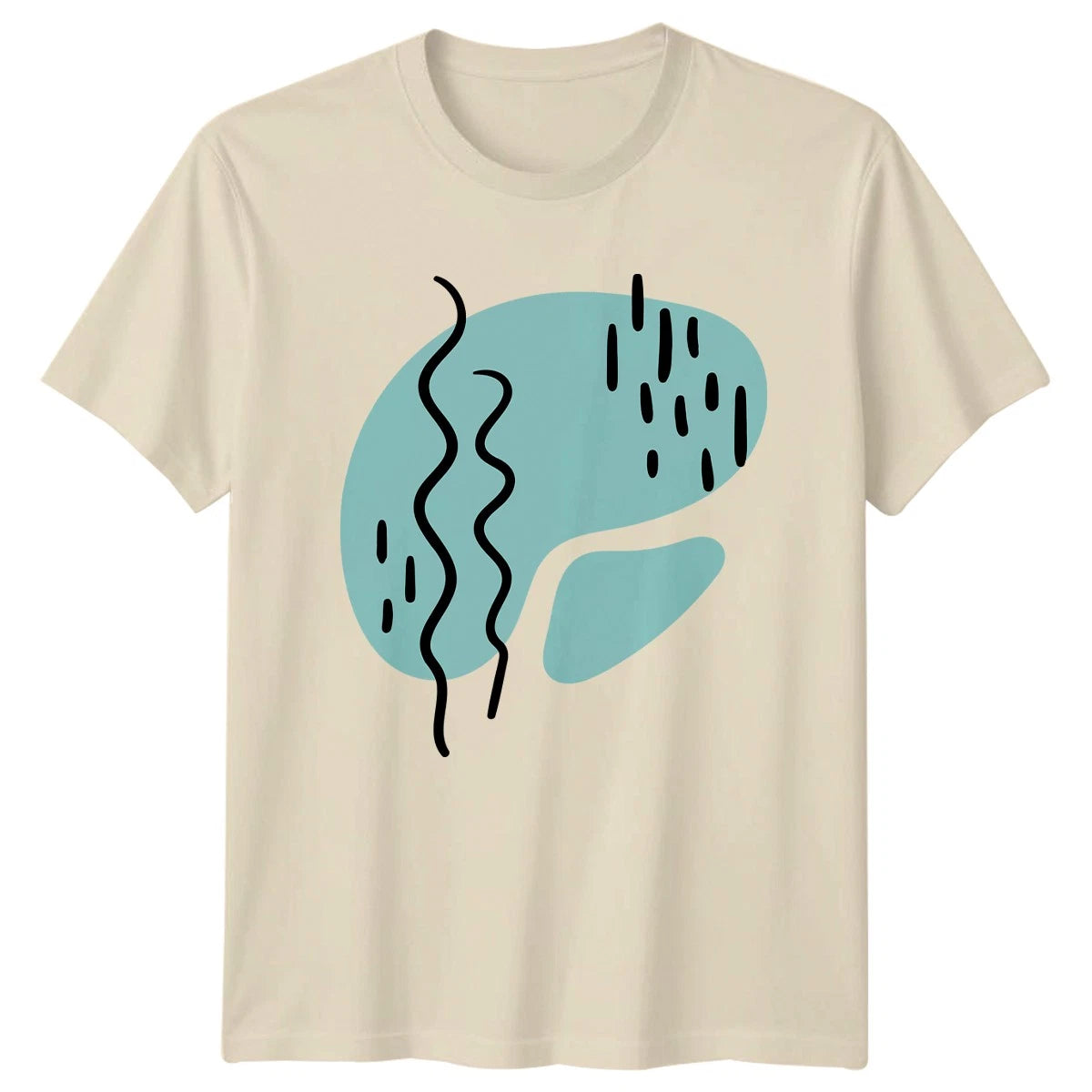 Abstract Wavy Lines And Dots T-Shirt Abstract Design Art Birthday Gift