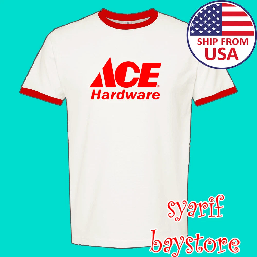 Ace Hardware Men's Ringer Red Size S to 3XL