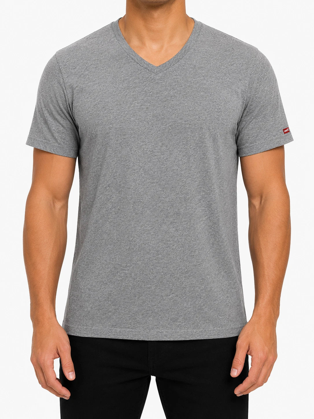 Levi's Men's Heather Gray V-Neck T-Shirt Size M Regular Cotton Jersey