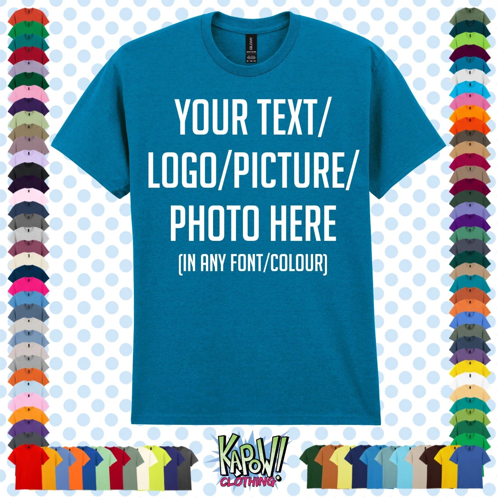 Custom Personalised Men's Printed T-SHIRT- XS-5XL Any Name Text Logo Photo Gift
