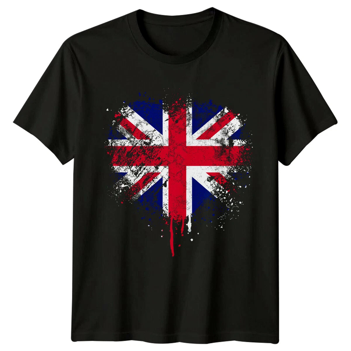 Union Jack UK Flag British Pride Mens T-Shirt Grunge Style