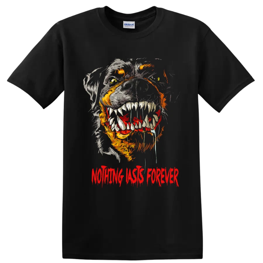 Rottweiler Street Art T Shirt Fierce Dog Graffiti Graphic Urban Style Tee Gift