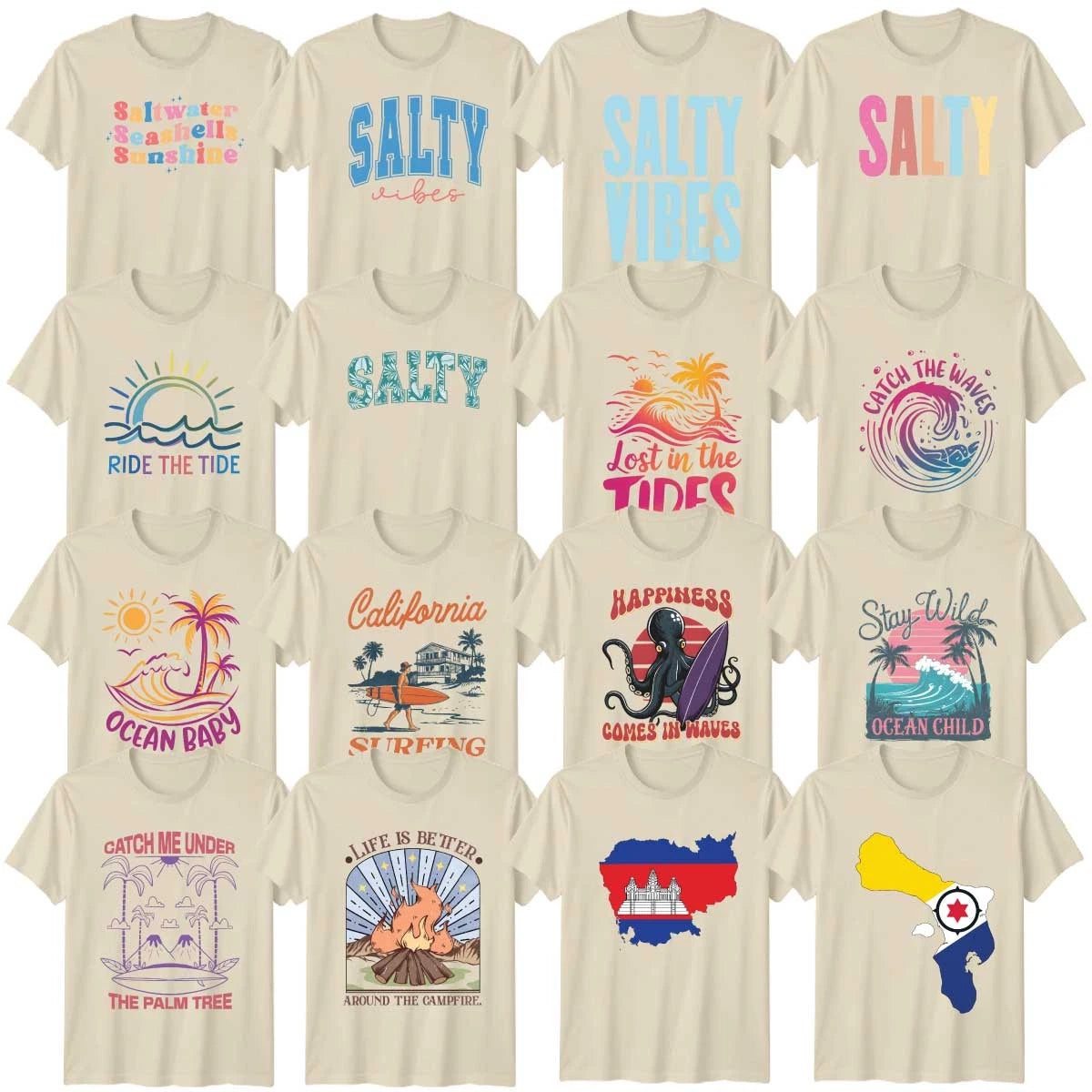Novelty Ocean And Surf Inspired Outdoor Adventure Adult T-Shirt Summer Gift
