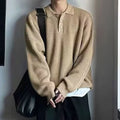 For Men's Casual Retro Knitwear Loose Oversize Sweater with Loose Collar