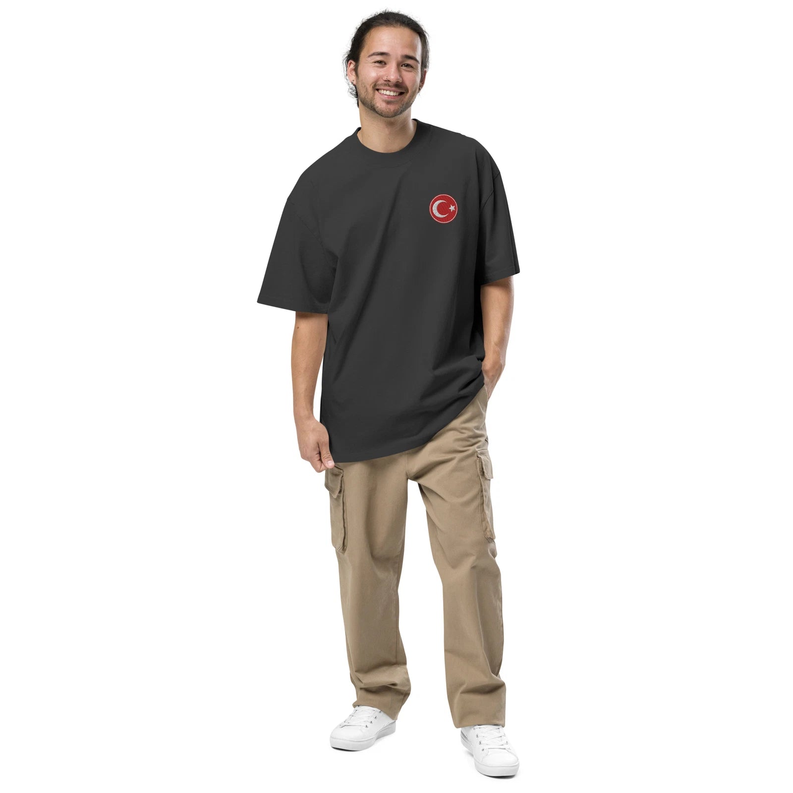 Turkiye Embroidered Oversized faded t-shirt