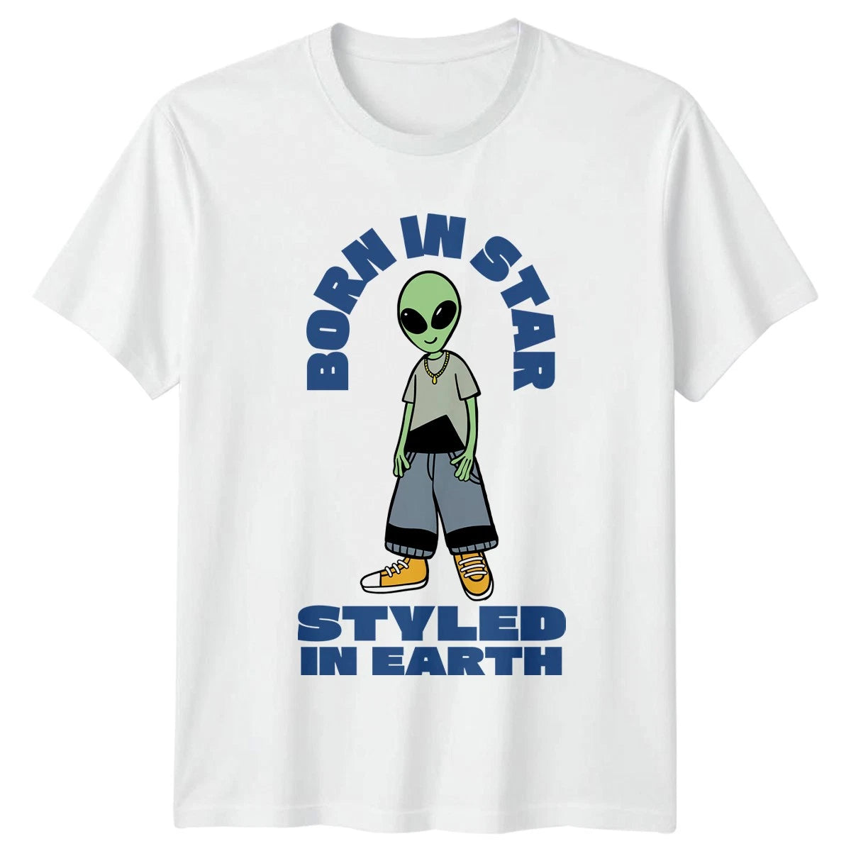 Born In Star Styled In T-Shirt Urban Streetwear Sci-Fi Birthday Gift