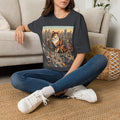 Calico Cat Downtown City Street T-Shirt Japanese Aesthetic Urban Anime Graphic