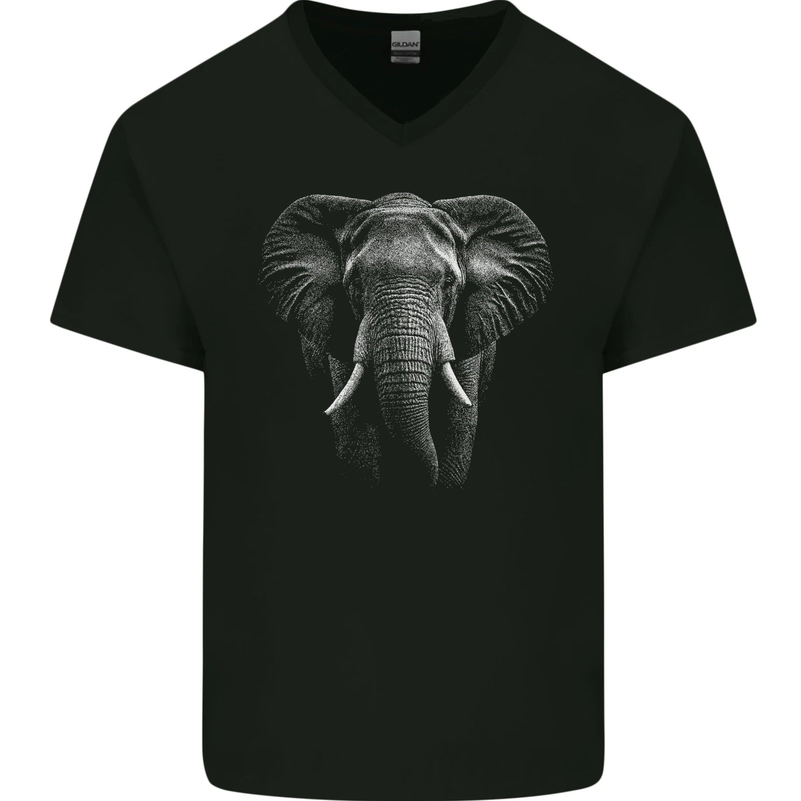 An Awesome Elephant Mens V-Neck Cotton T-Shirt
