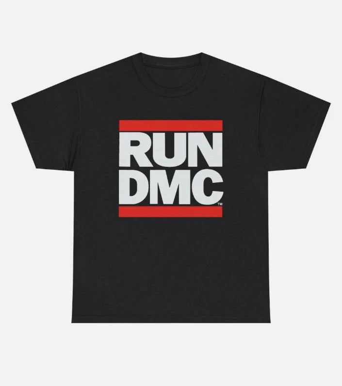 Run DMC T-Shirt Logo Rock Rap Band Official Black New