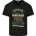 Premium Vintage 71st Birthday 1955 Mens V-Neck Cotton T-Shirt