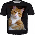 New Women Men 3D T-Shirt Tops Tee Cute Cat Funny Print Casual Short Sleeve S-5XL
