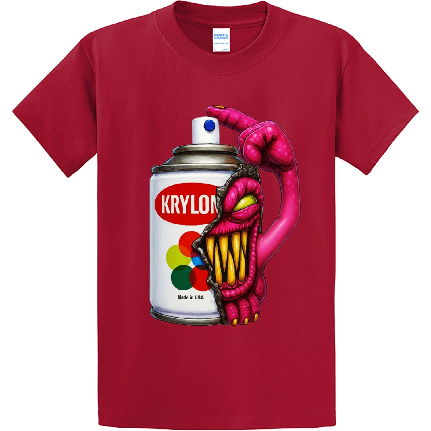 NEW Art Society GRAFFITI MONSTER RED Tee Shirt SMALL-4XLARGE MADE IN USA